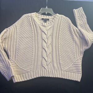 Forever 21 Cream Cable Knit Sweater